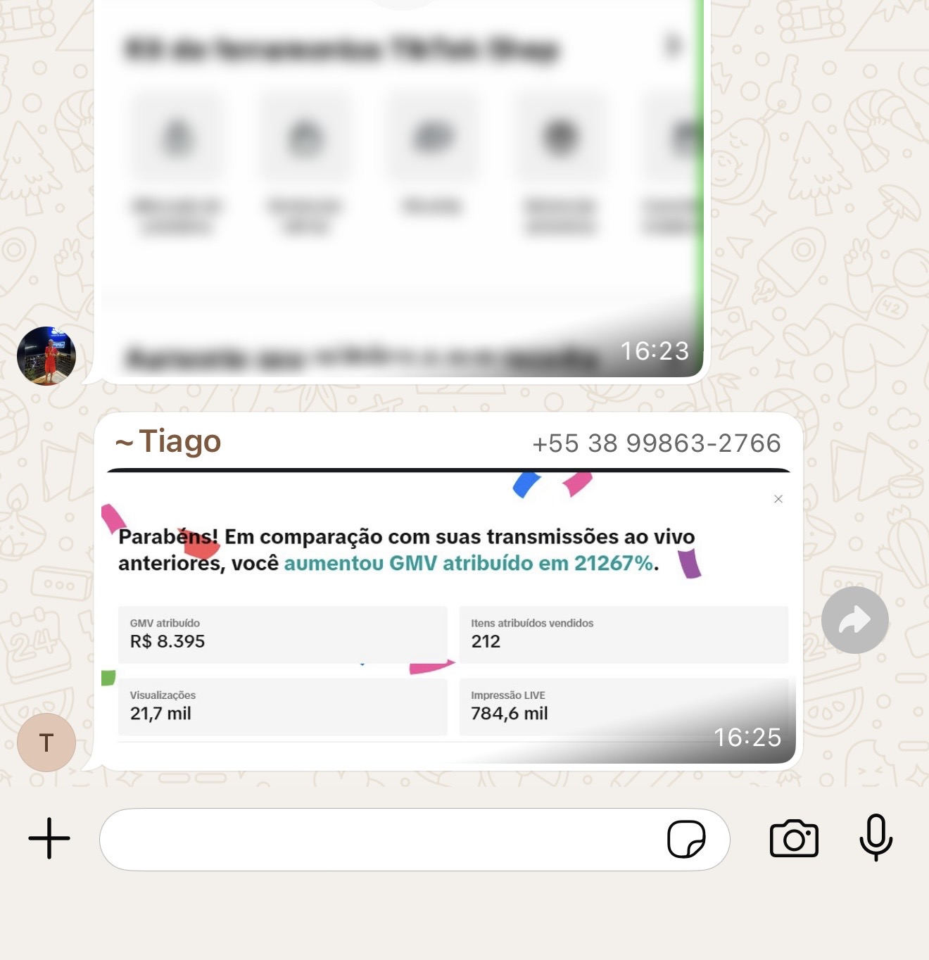 GMV atribuído +21.267% vs. lives anteriores